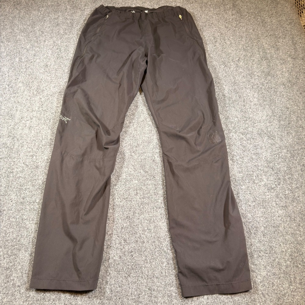 Arc'teryx Incendo Hiking Pants Mens Small Black Lightweight Ankle Zip Regular